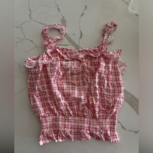 Picnic Red Pattern Tank Top